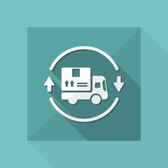Steady delivery service 24/7 - Vector web icon