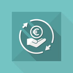 Full banking services - Euro - Vector web icon