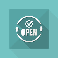 Steady shopping services 24/7 - Vector web icon