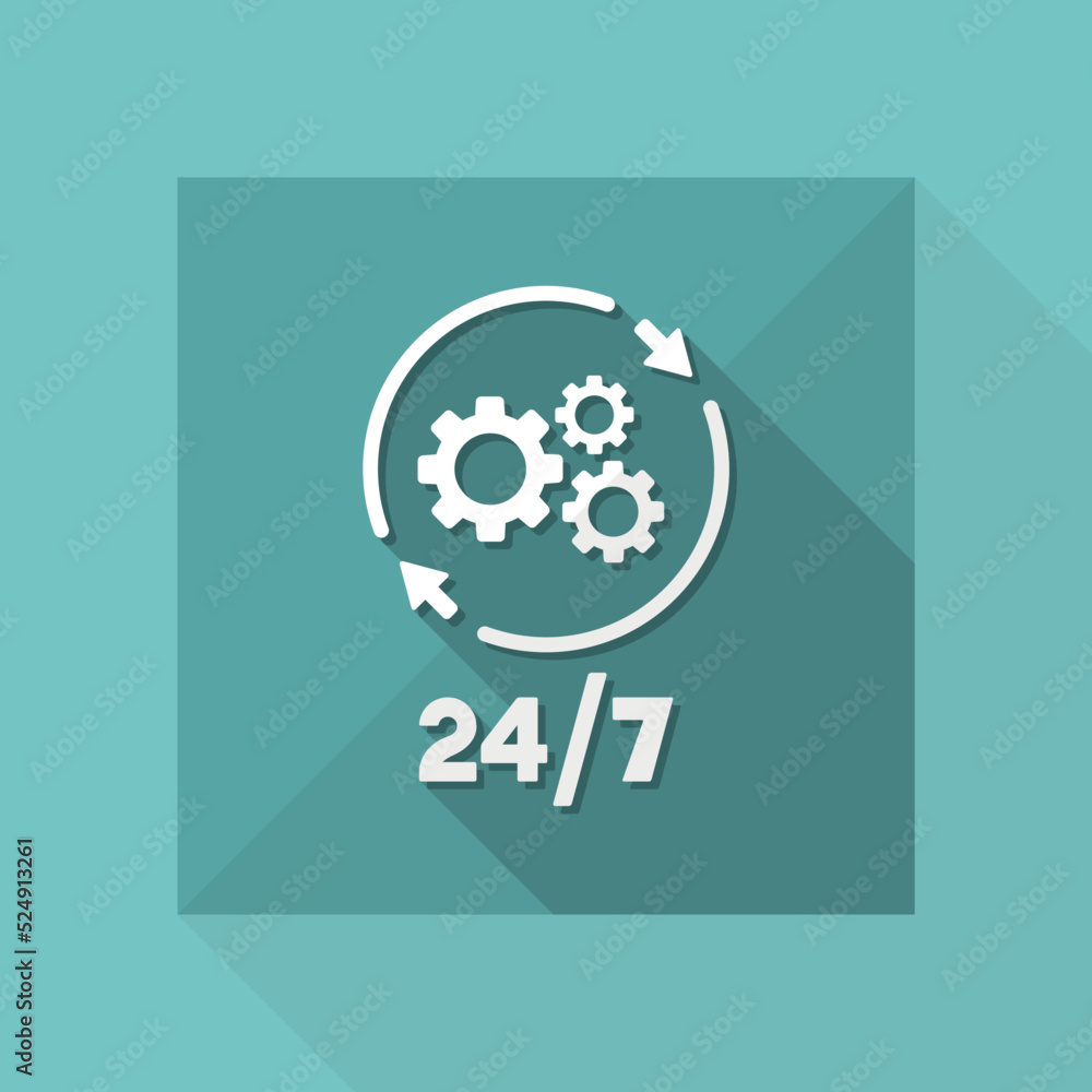 Poster steady technical support services - vector web icon