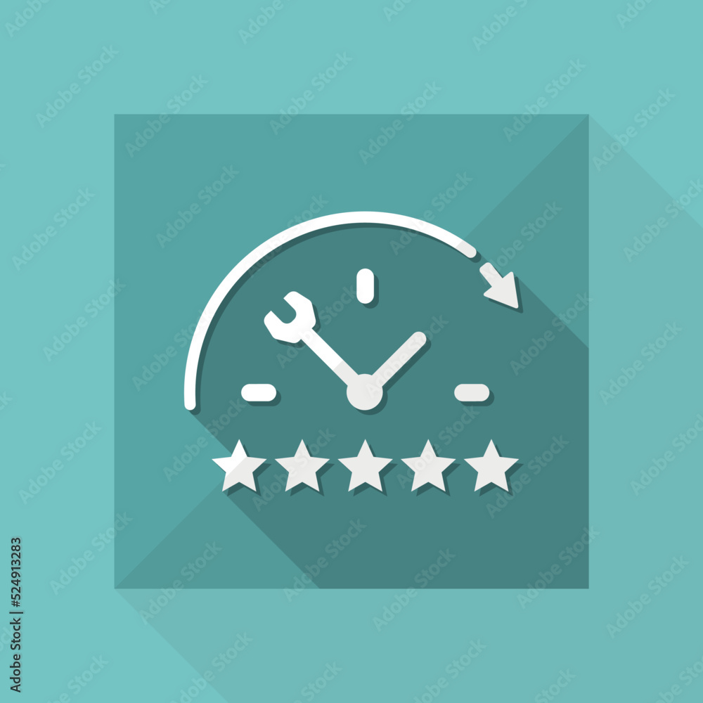 Poster full time technical assistance services - vector web icon