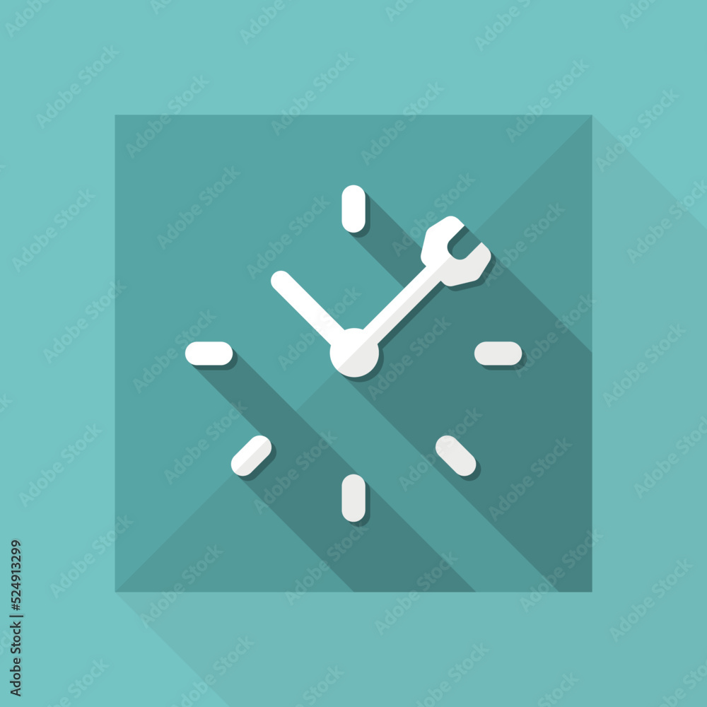 Poster full time technical assistance services - vector web icon