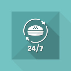 Fast-foood steady service - Vector flat icon