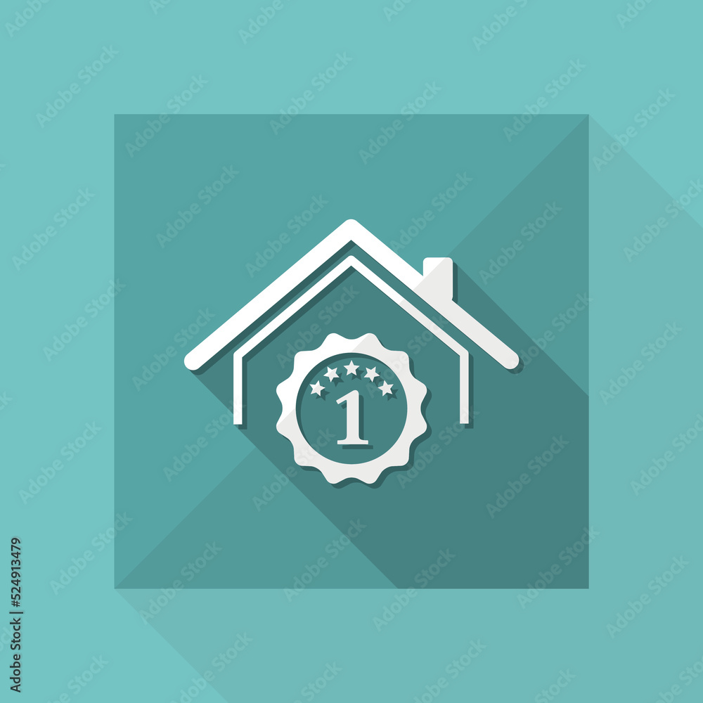 Poster residence top rating - vector web icon