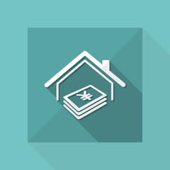 Fototapeta na wymiar Real estate - Home cost - Vector web icon