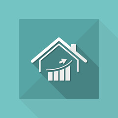 Real estate business trends - Vector web icon