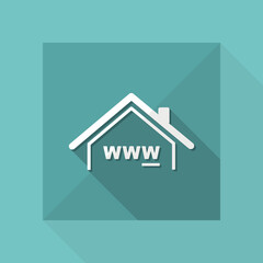 Real estate agency online - Vector web icon