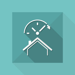 Last minute promo - House and hotel - Vector web icon