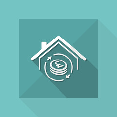 Investment property - Real estate - Vector web icon
