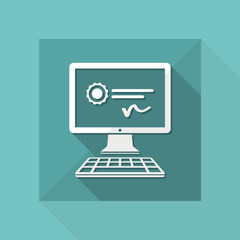 Digital certificate - Vector web icon