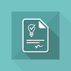 Contract for electricity service - Vector web icon