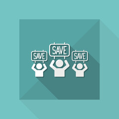 "Save" concept - Vector web icon