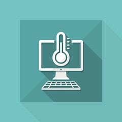 Computer temperature - Vector web icon