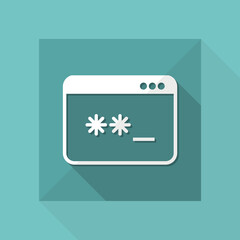 Private account - Password - Vector web icon