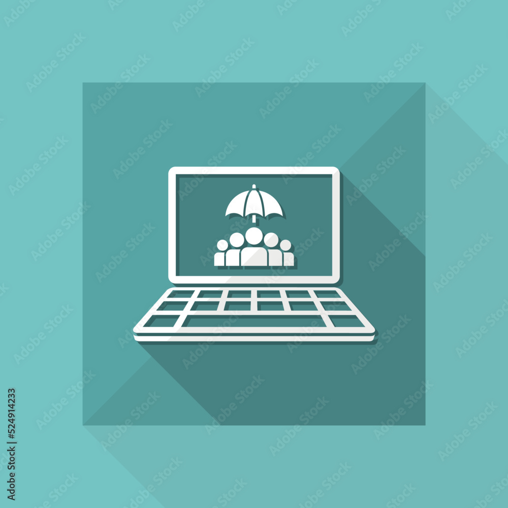 Poster web protection - vector web icon