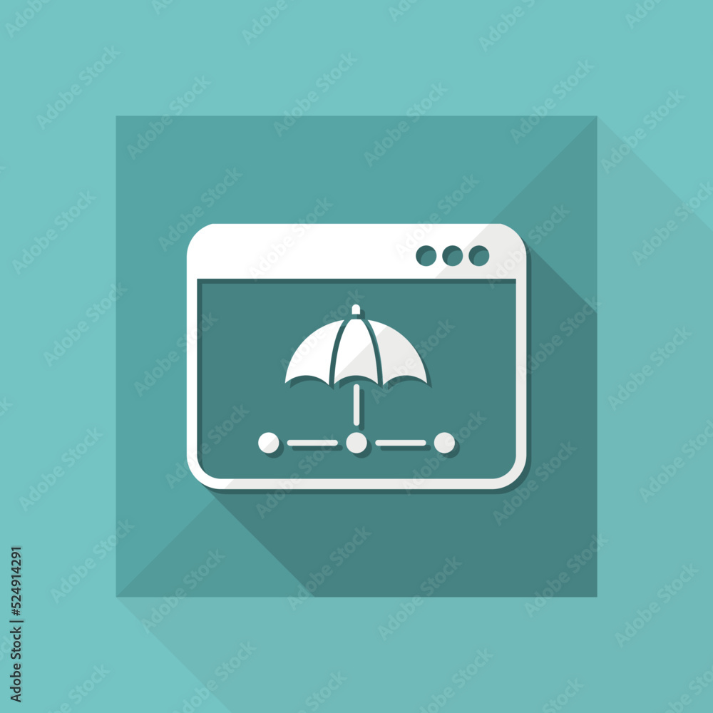 Poster network security - vector web icon