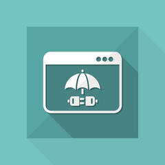 Protected pc connection - Vector web icon