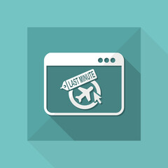 "Last minute" link button - grunge stamp effect - Vector flat icon