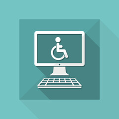 Handicapped application - Vector flat icon