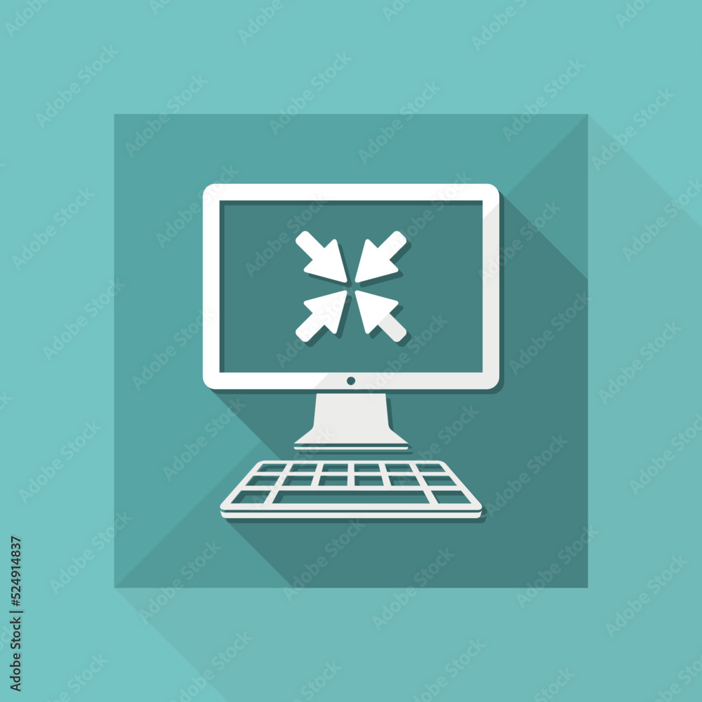 Poster resize button - vector flat icon