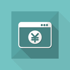 Yen - Smart online banking services - Vector flat icon