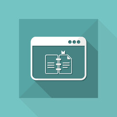 Book online - Vector flat icon