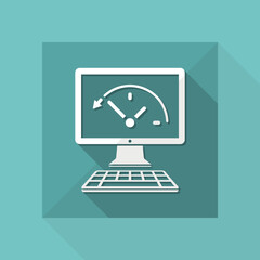 Back in time application - Vector flat icon