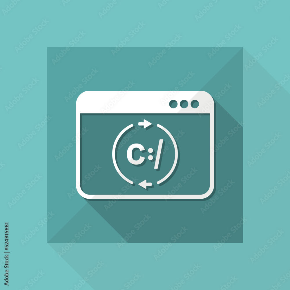 Poster data exchange network - vector flat icon