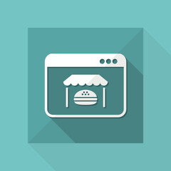 Fast food online - Vector flat icon