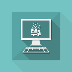 Delivery time - Vector flat icon