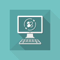 Online pharmacy full services - Vector flat icon