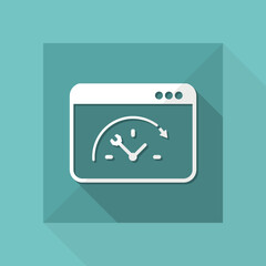 Full time technical assistance - Vector flat icon