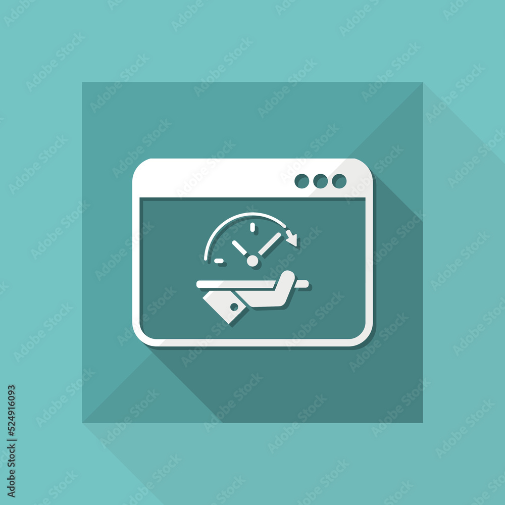 Poster high speed performances computer online - vector flat icon