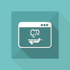 Online medical services - Vector flat icon