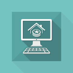 Real estate investment - Vector flat icon