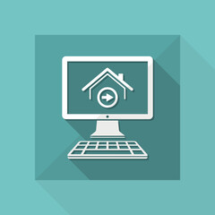 Home button web - Vector flat icon