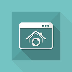 House renovation online services - Vector flat icon