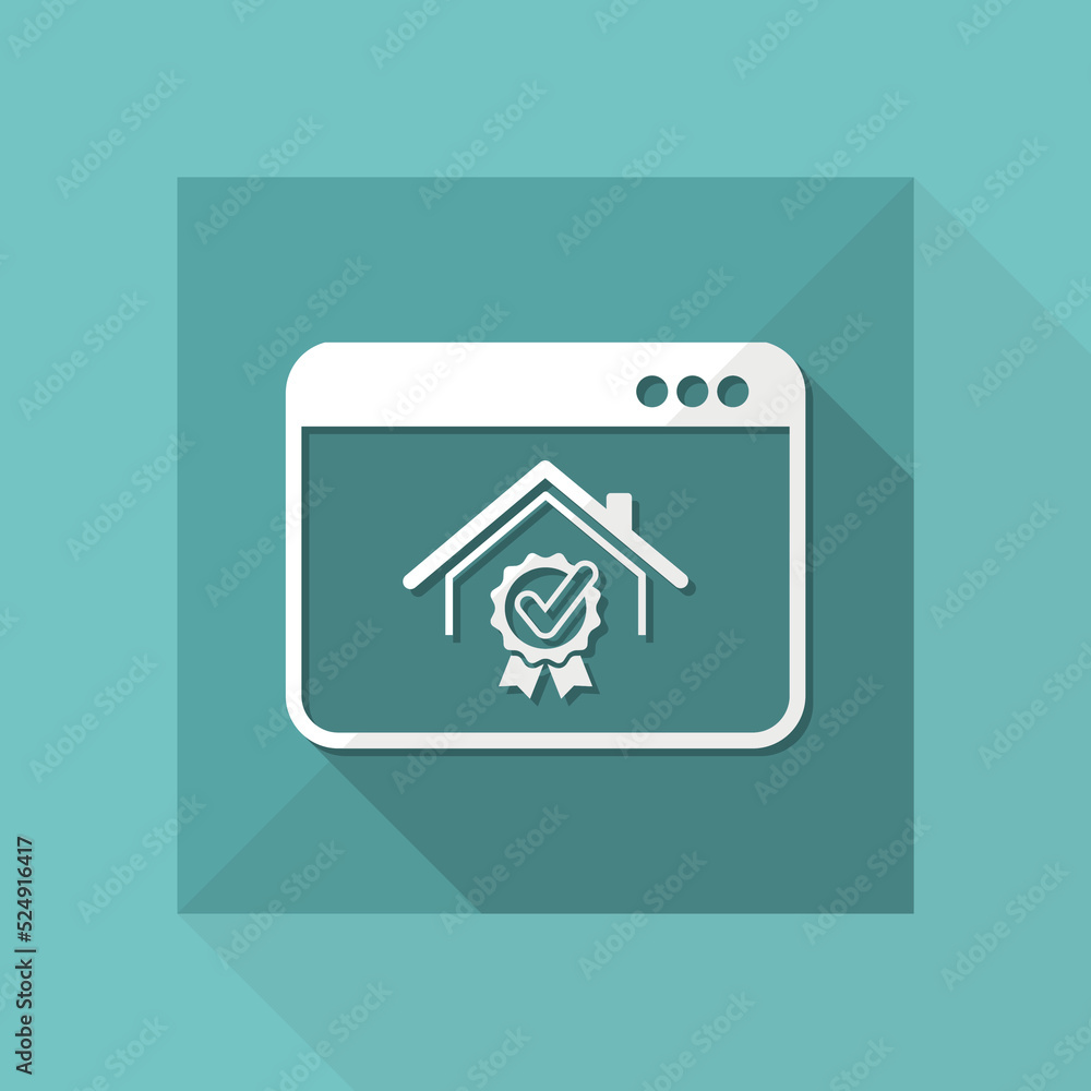Poster best house rating winner - vector icon for computer website or application