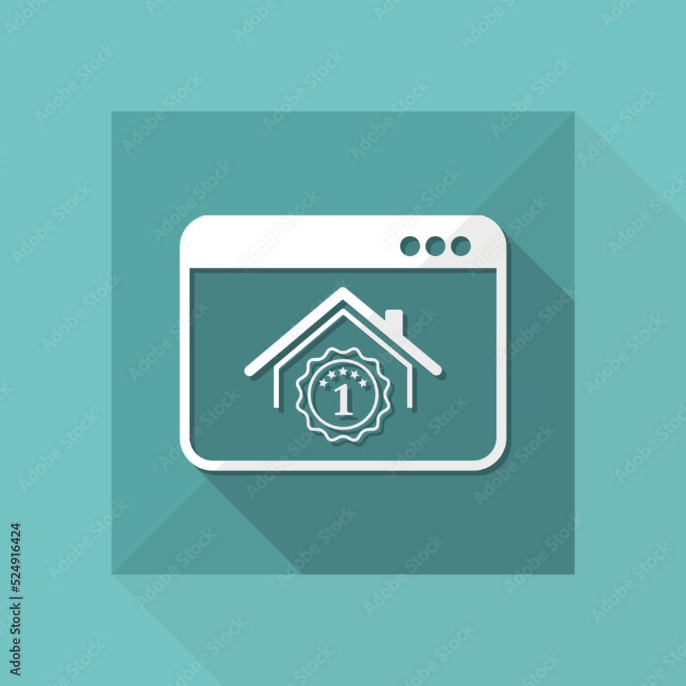 Poster best house rating winner - vector icon for computer website or application