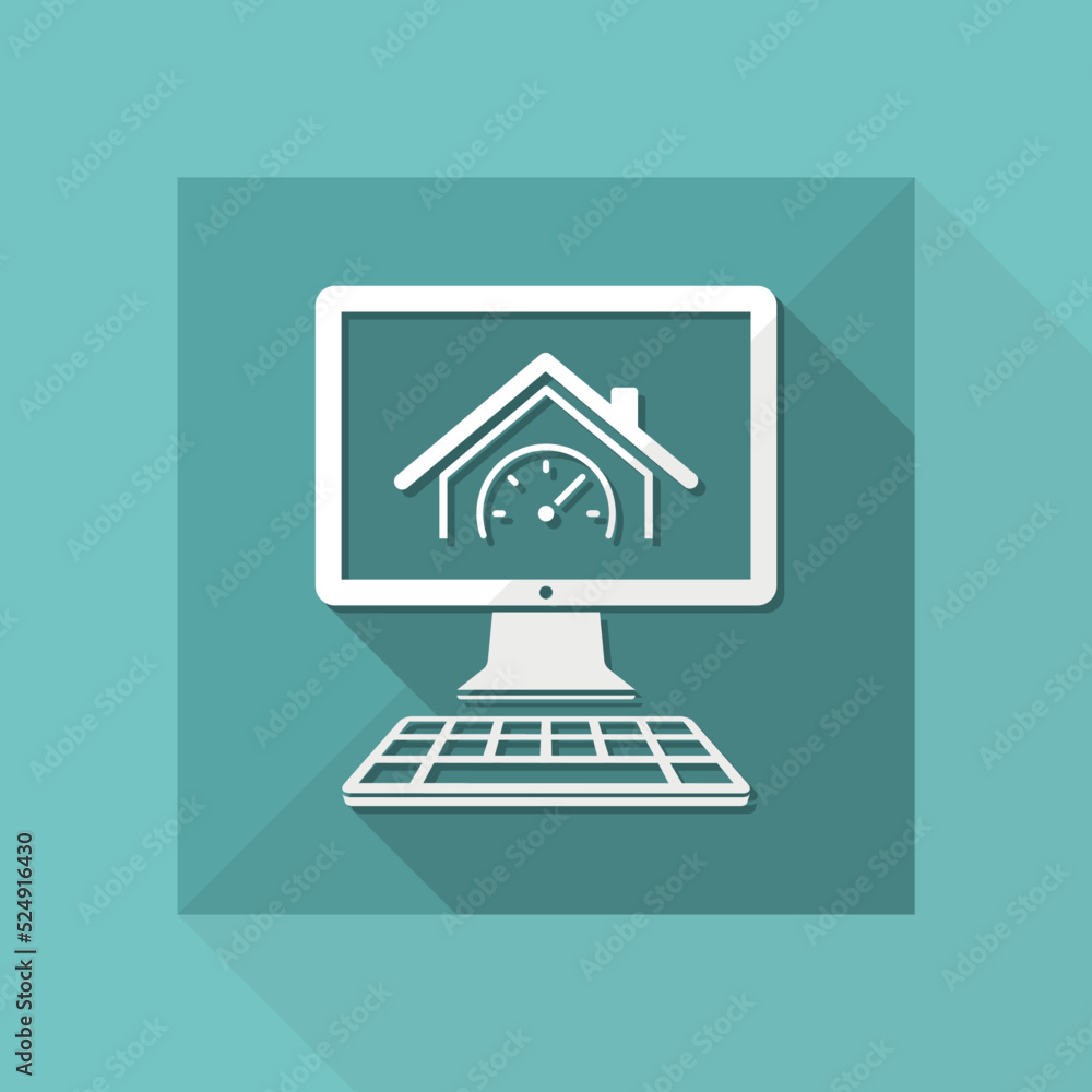 Poster house performance - vector icon for computer website or application
