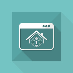 Best house rating winner - Vector icon for computer website or application