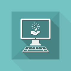 Light bulb - Innovative idea - Vector icon for computer website or application