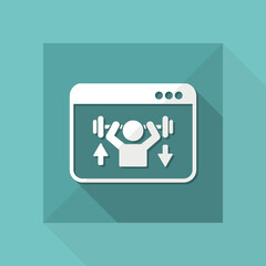 Gym workout - Vector icon for computer website or application