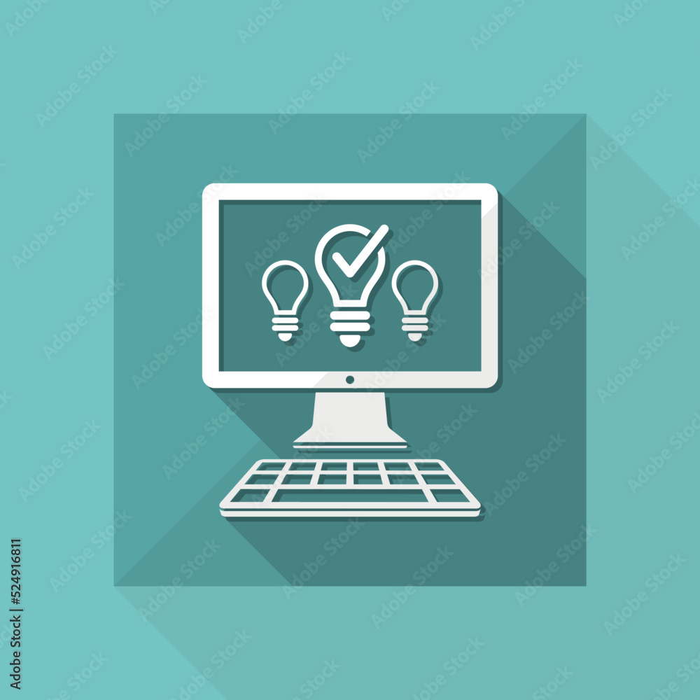 Poster innovation - vector icon for computer website or application