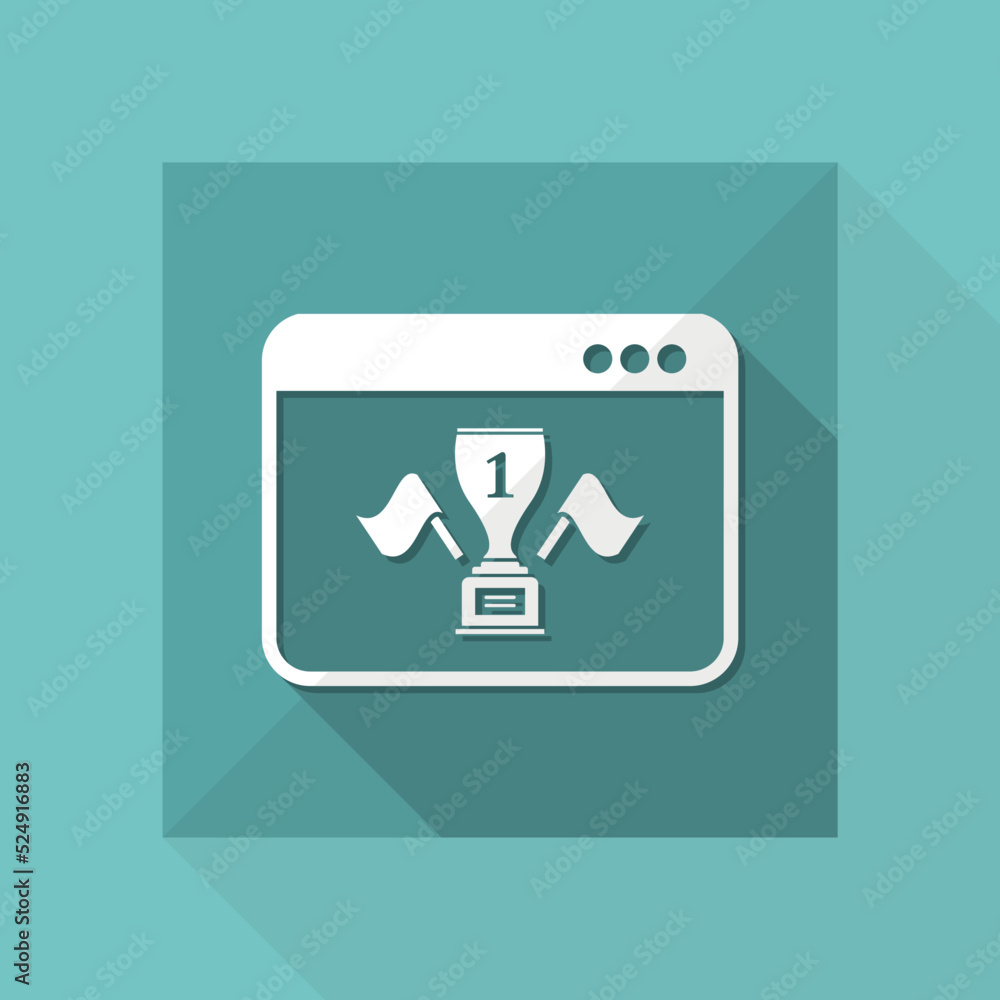 Poster winner cup page - vector icon for computer website or application