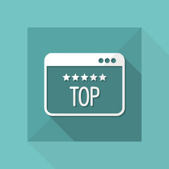 Top rating - Vector icon for computer website or application