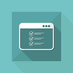 Checklist digital document - Vector icon for computer website or application