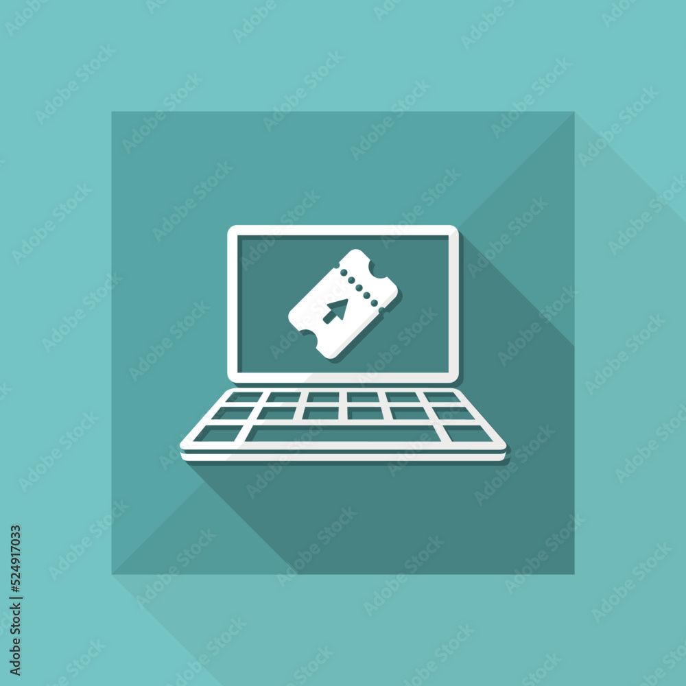 Poster online booking - vector icon for computer website or application