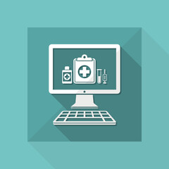 Medical digital page - Vector icon for computer website or application