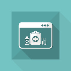Fototapeta premium Medical digital page - Vector icon for computer website or application